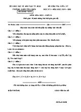 Đề kiểm tra giữa học kỳ I môn Hóa học Lớp 12 - Đề tự luận - Năm học 2019-2020 - Trường quốc tế Á Châu